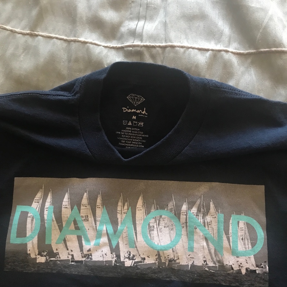 Navy Blue Diamond Supply Shirt size M